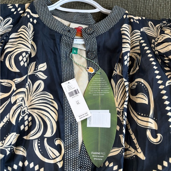 FARM Rio Navy and Cream Floral Mini Dress - Picture 2 of 3